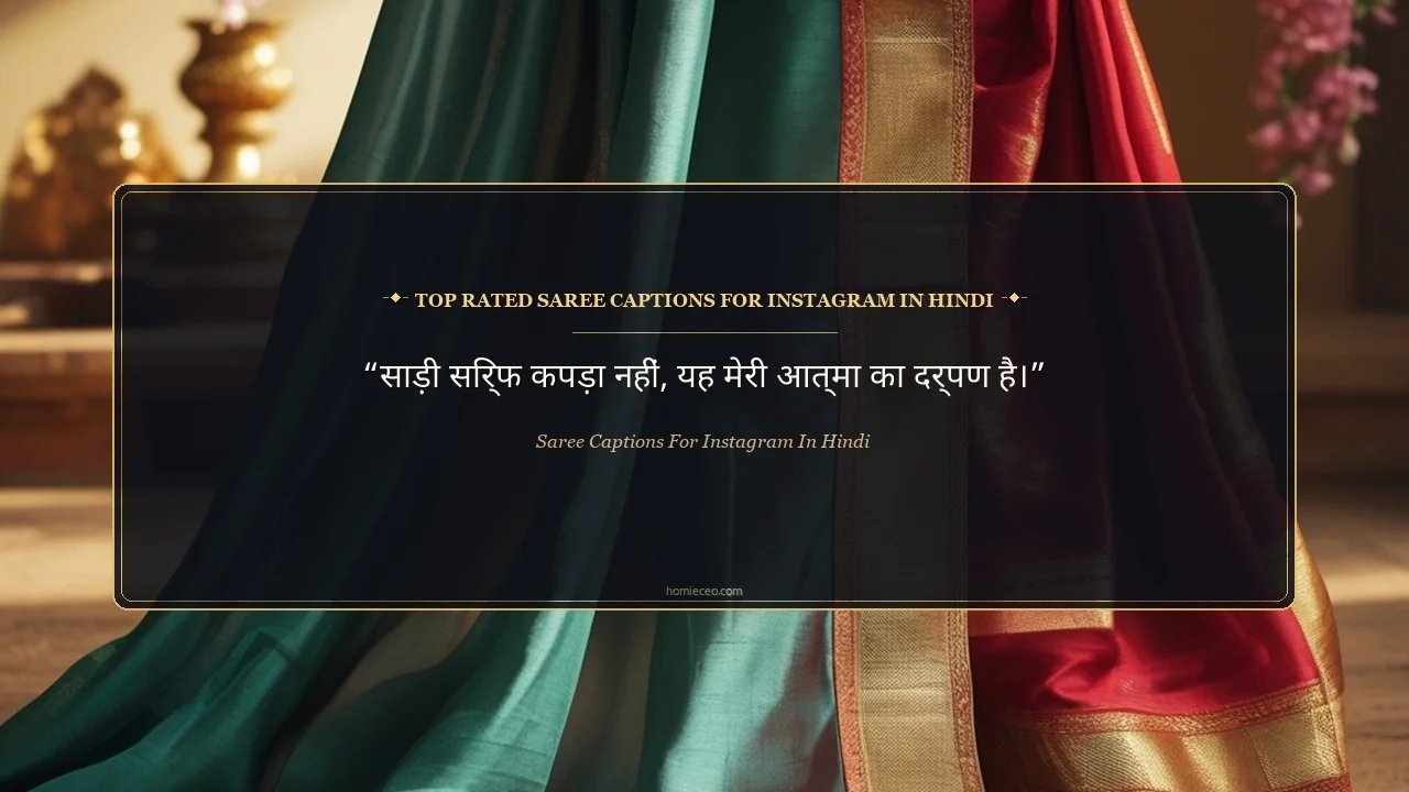 Best Saree Captions for Instagram in Hindi - Saree Captions for Instagram in Hindi