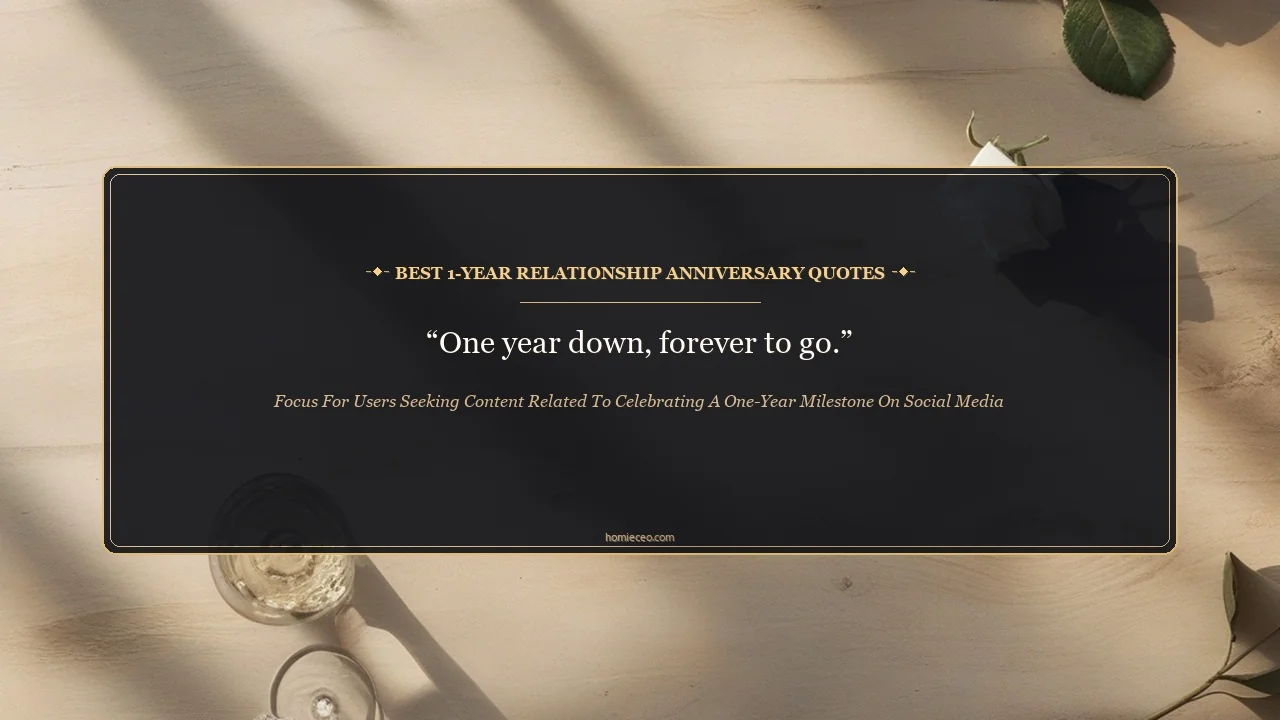 Best 1-Year Relationship Anniversary Quotes - focus for users seeking content related to celebrating a one-year milestone on social media