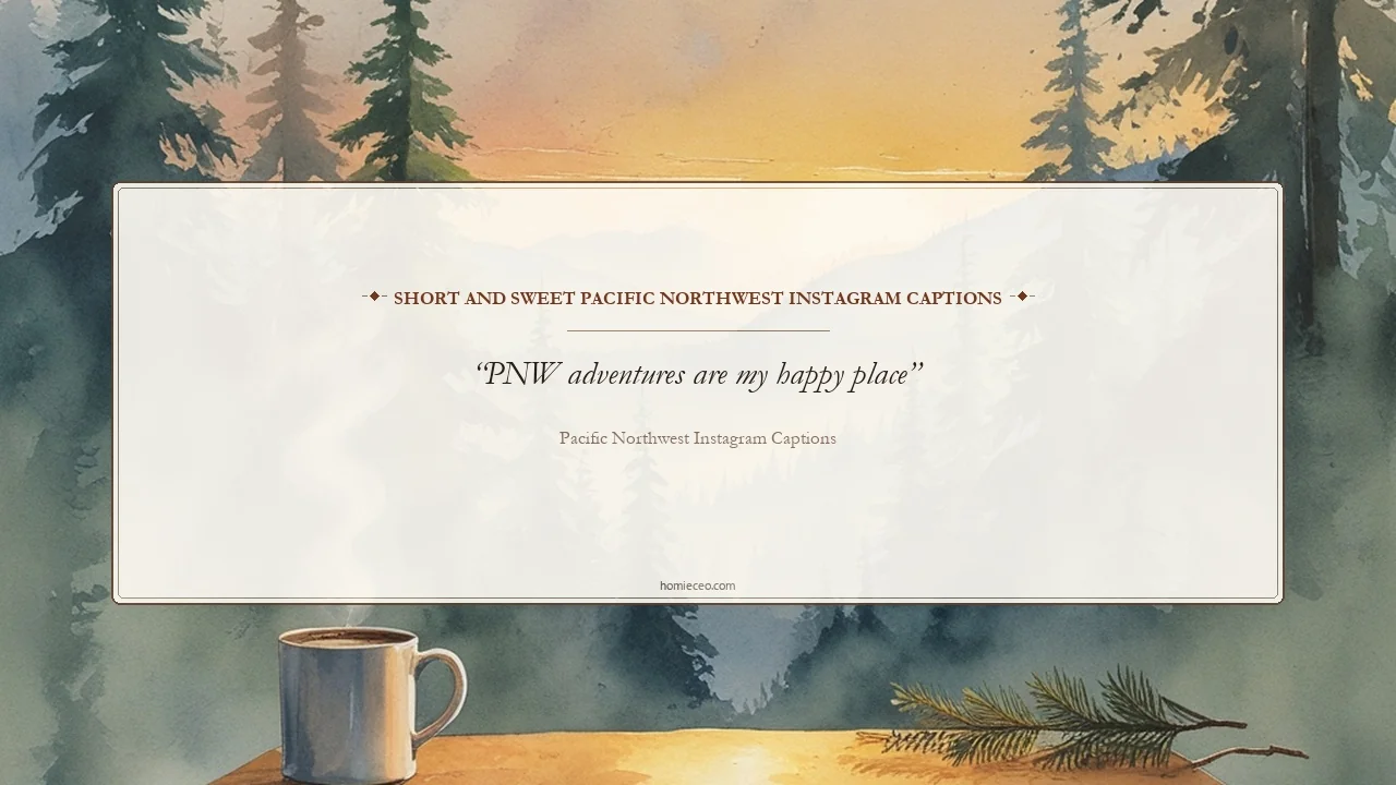 Short Pacific Northwest Instagram Quotes - Pacific Northwest Instagram Captions