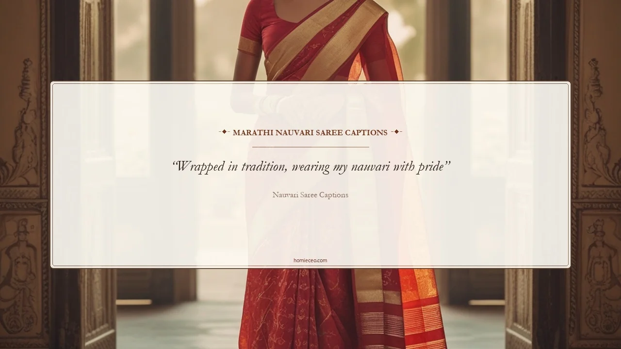 Nauvari Saree Quotes in Marathi - Nauvari Saree Captions