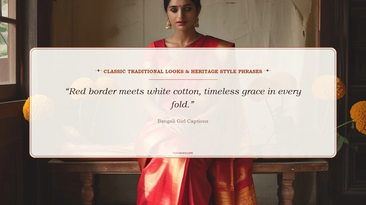 Bengali Traditional Look Quotes - Bengali Girl Captions