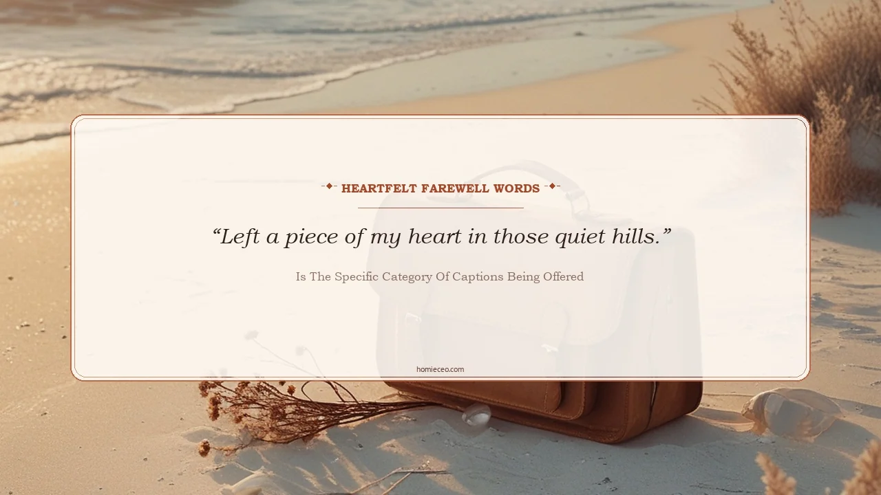Emotional Quotes for the End of a Trip - is the specific category of captions being offered
