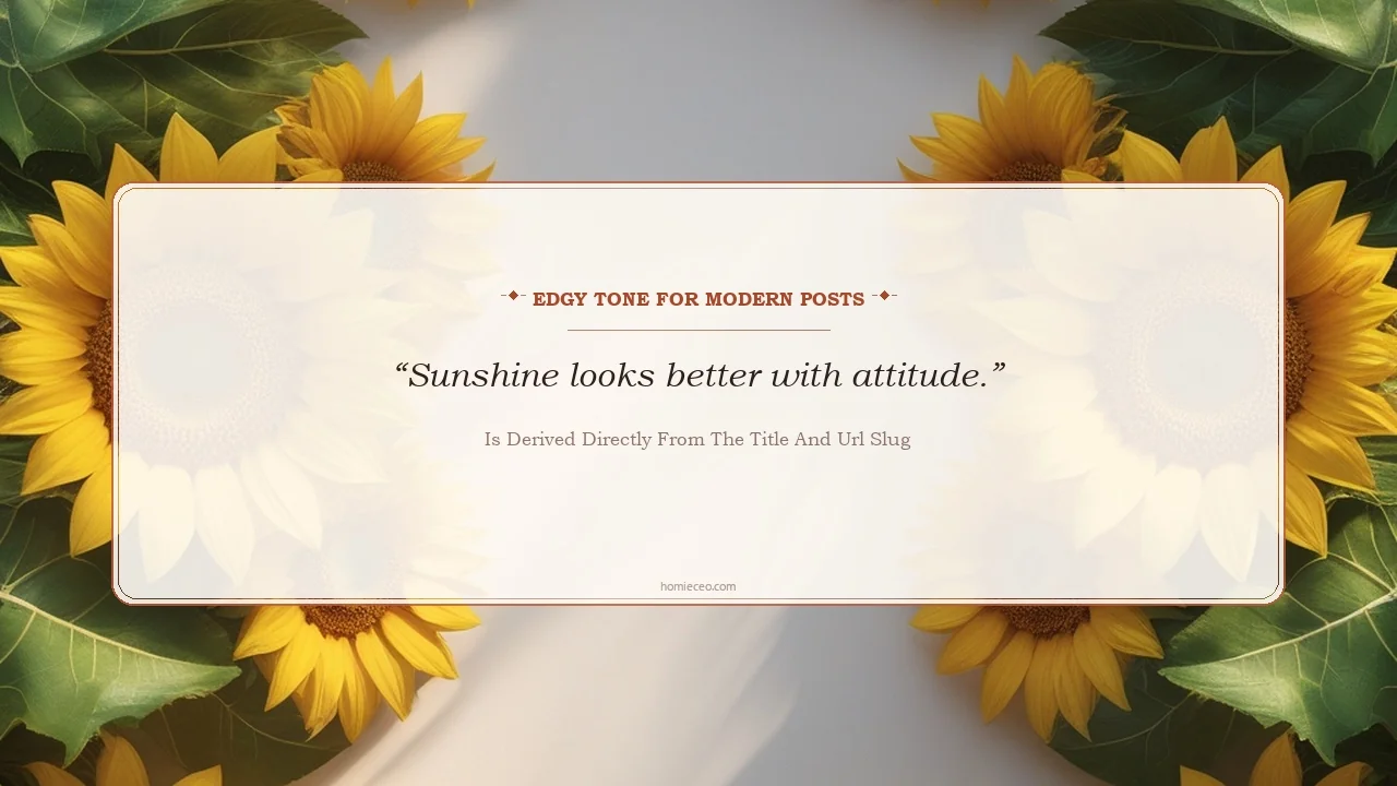 Cool Yellow Quotes for Instagram - is derived directly from the title and URL slug