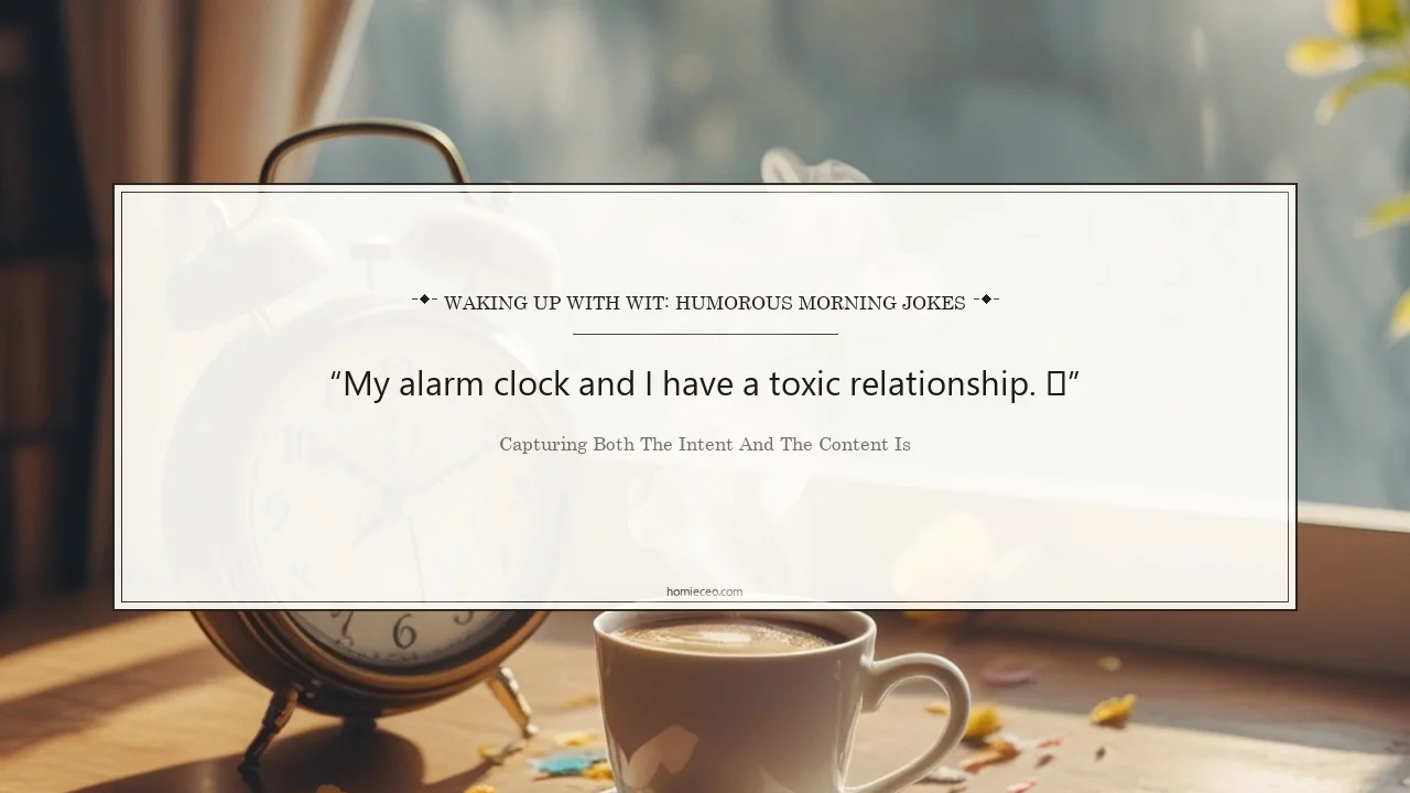Funny Good Morning Lines - capturing both the intent and the content is
