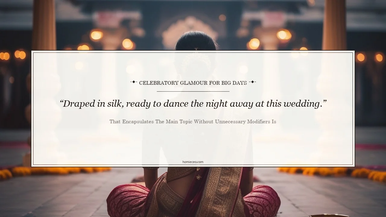 Wedding and Festive Saree Quotes - that encapsulates the main topic without unnecessary modifiers is