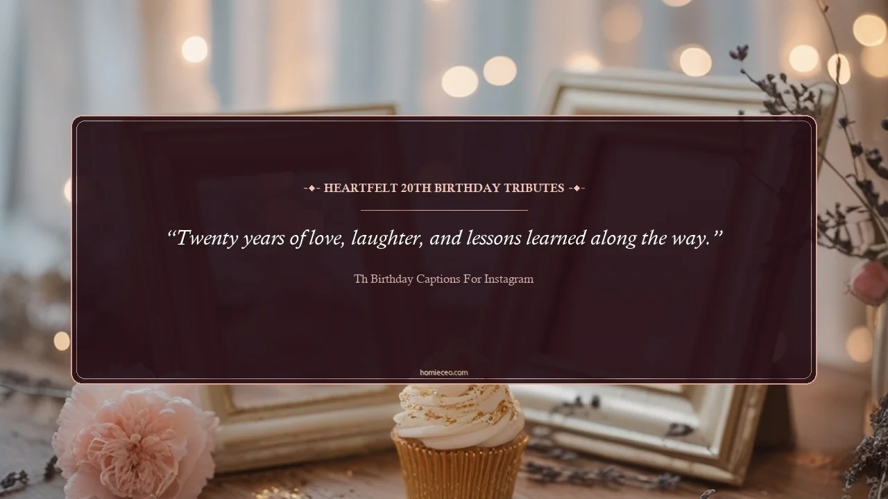 Heartfelt 20th Birthday Tributes - 20th Birthday Captions for Instagram
