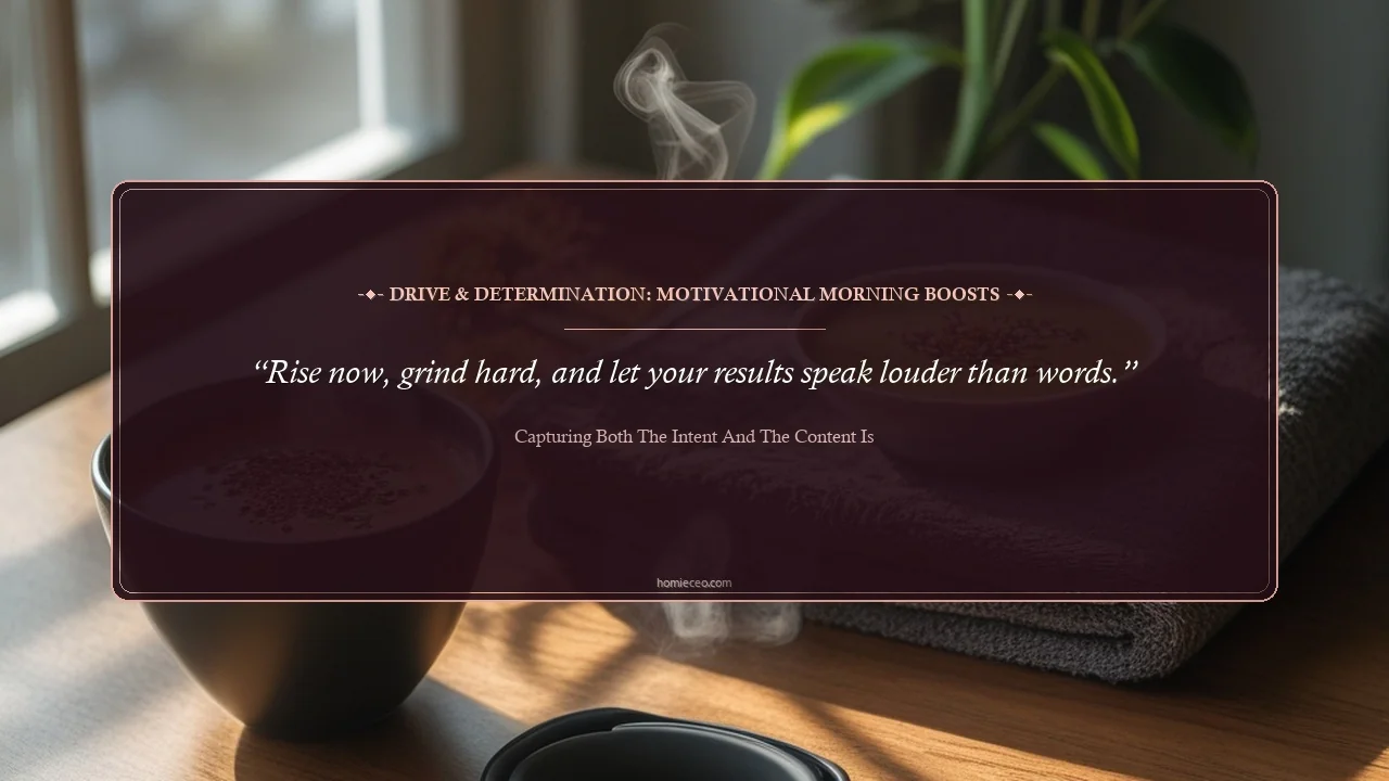 Motivational Good Morning Quotes - capturing both the intent and the content is