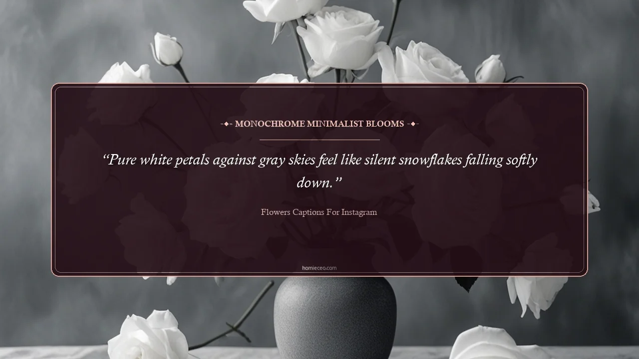 White Flower Quotes for Instagram - Flowers Captions for Instagram
