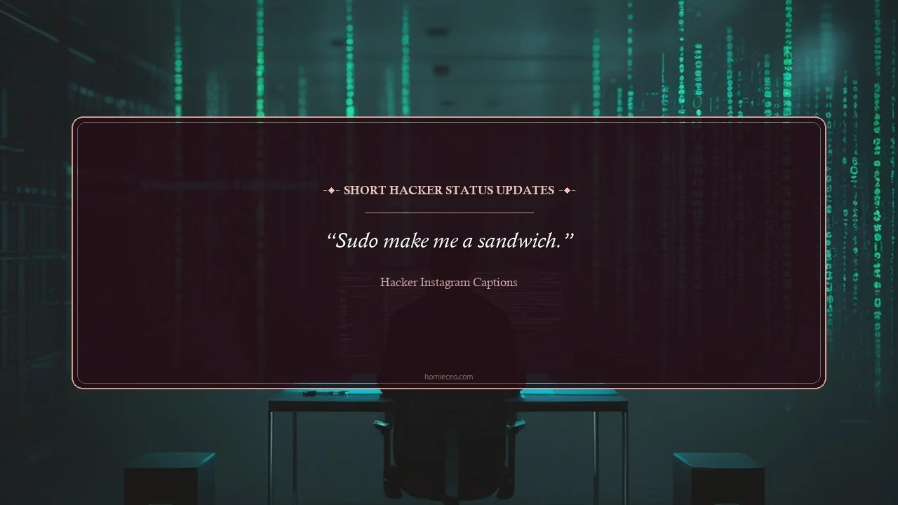 Short Hacker Status Updates - Hacker Instagram Captions