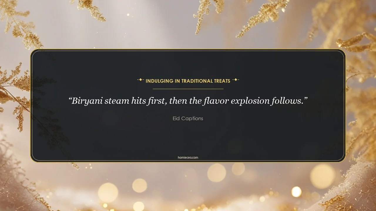 Eid Food and Sweets Quotes - Eid Captions