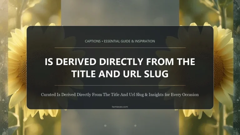 is derived directly from the title and URL slug