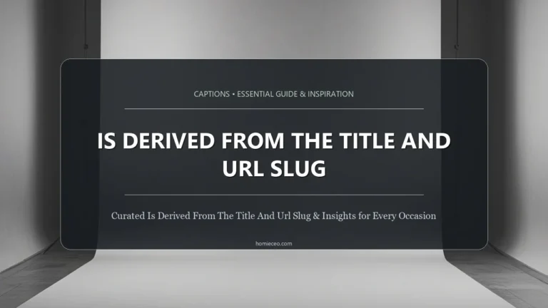 is derived from the title and URL slug